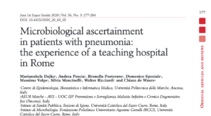 Scopri di più sull'articolo Microbiological ascertainment in patients with pneumonia: the experience of a teaching hospital in Rome